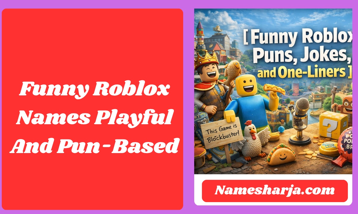 Funny Roblox Names Playful And Pun-Based