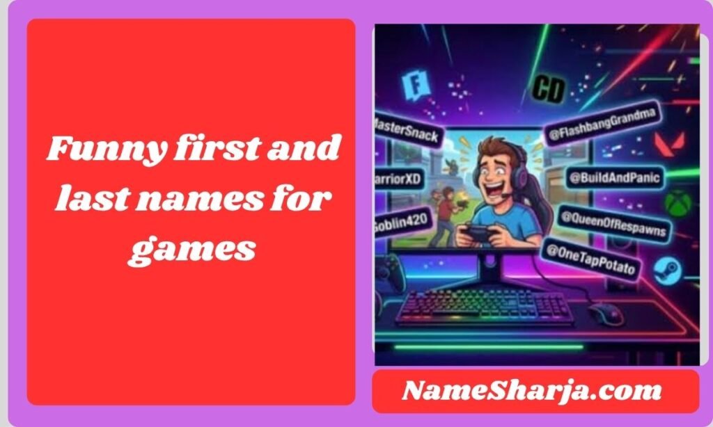 Funny first and last names for games